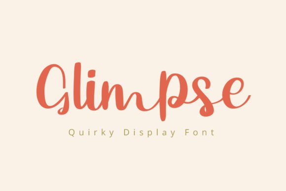 Glimpse: A Charming Display Font for Editorial Design