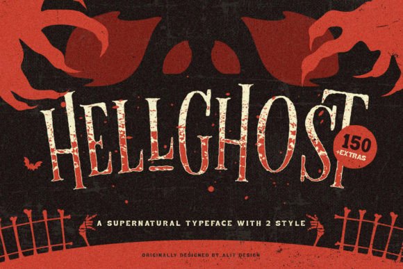Hellghost: A Spooky and Fun Display Font for Halloween Projects