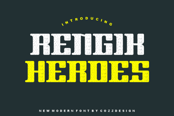 Rengik Heroes: A Modern Display Font for Digital Creators