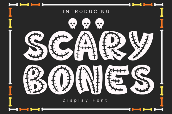 Scary Bones: A Versatile Spooky Display Font for Creative Products